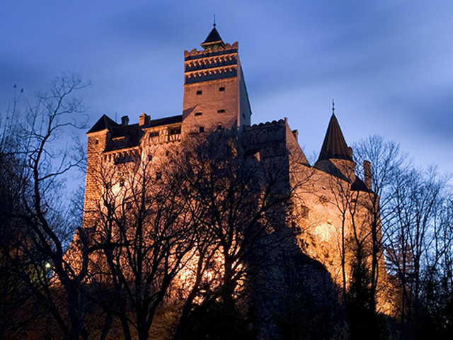 Bran Castle at Night by Bran Castle.com